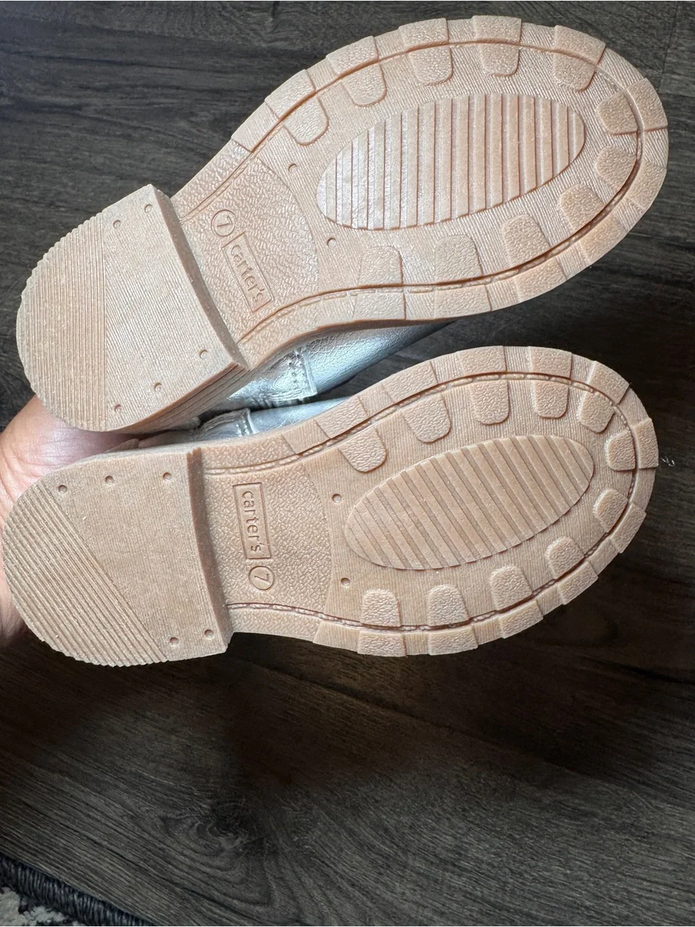 Carter's Metallic Silver Toddler Ankle Boots